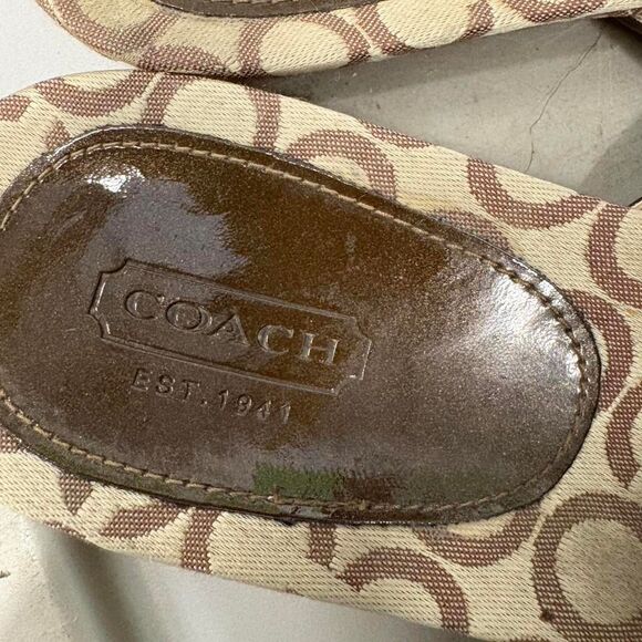 Vintage Rare Womens Coach Flip Flops SZ 8 - Picture 3 of 4